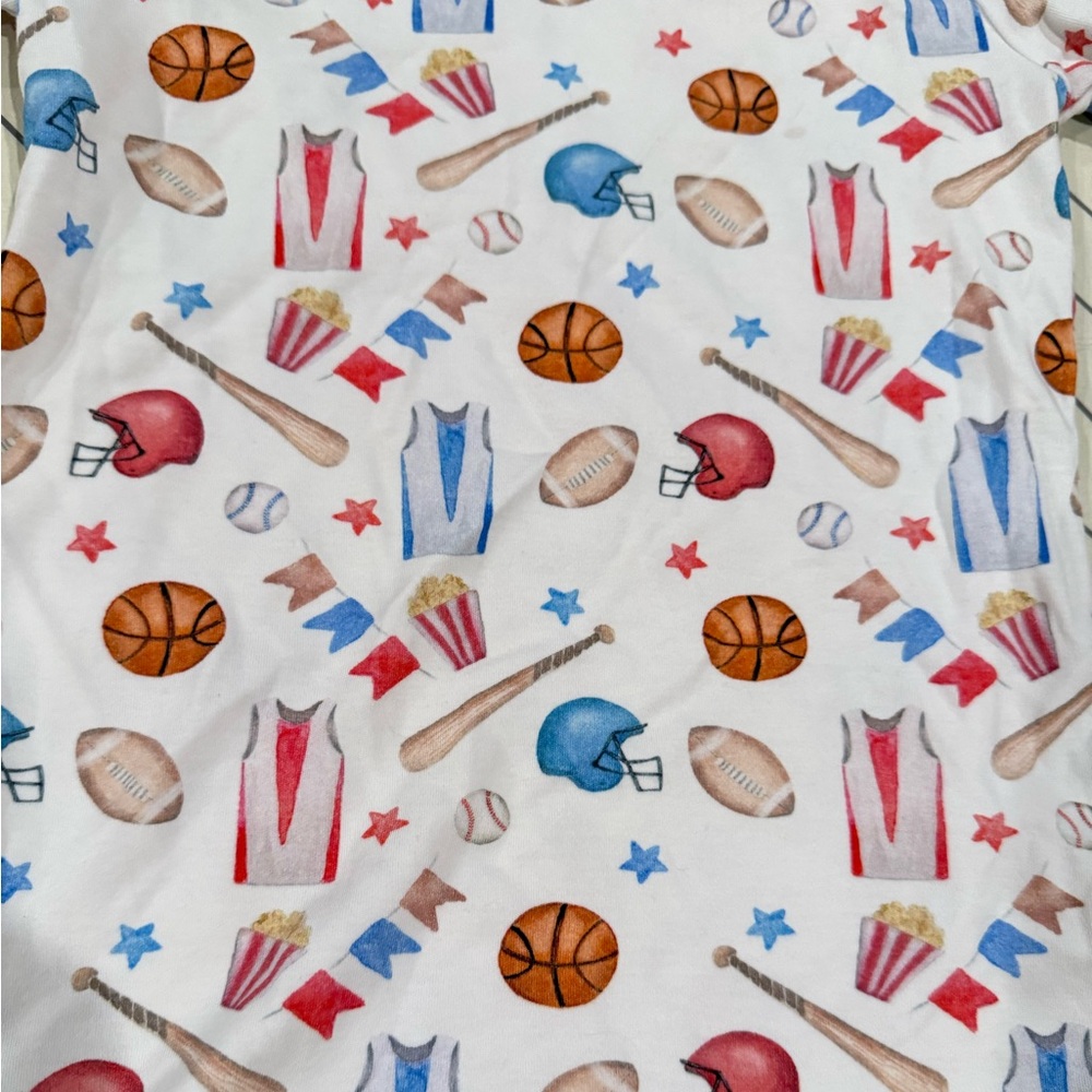 Baby Club Chic Sports Pattern Pajama Set - Picture 7 of 10